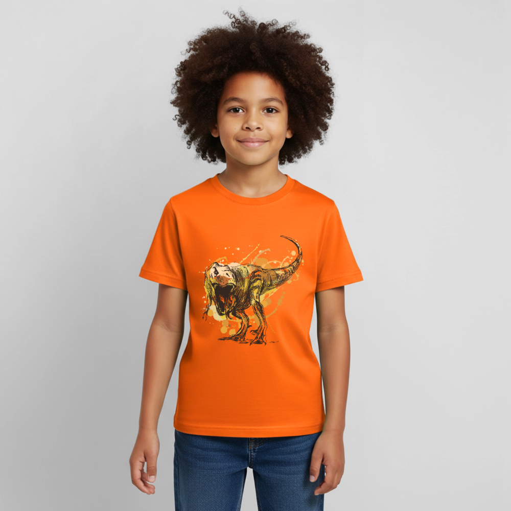 Dinosaurier Kinder T-Shirt - orange