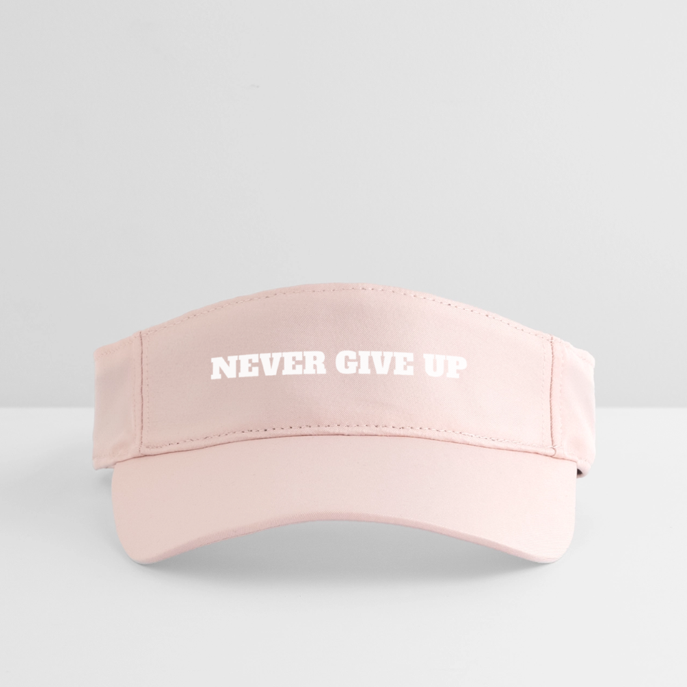 Never give up Sun Visor Cap - crystal pink