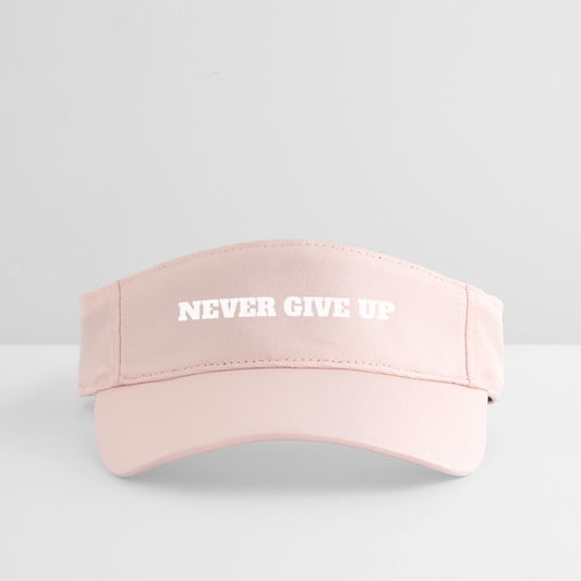 Never give up Sun Visor Cap - crystal pink