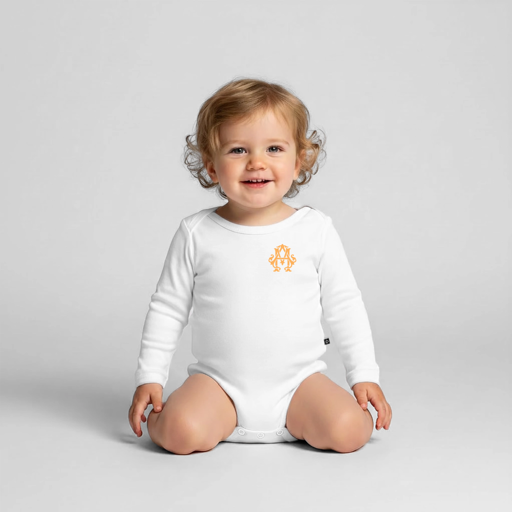 adligemotivation Premium Logo Baby Langarm-Body - white
