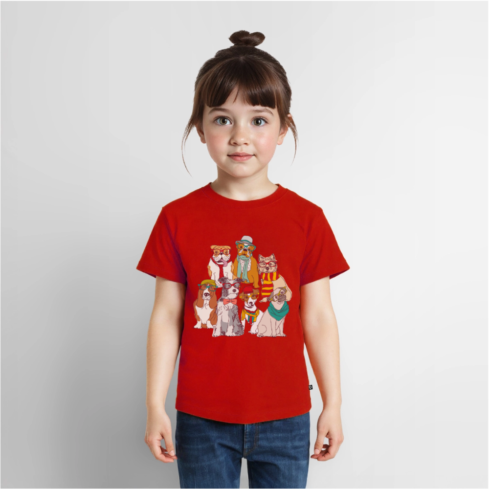 Hunde mit Brille Premium Kinder T-Shirt - red