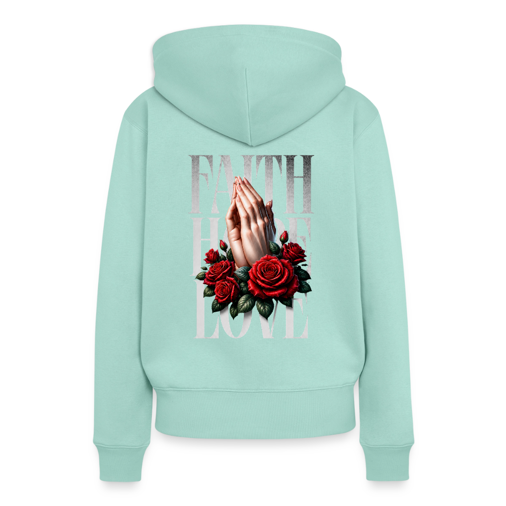 FAITH, HOPE, LOVE Premium Hoodie - mint 