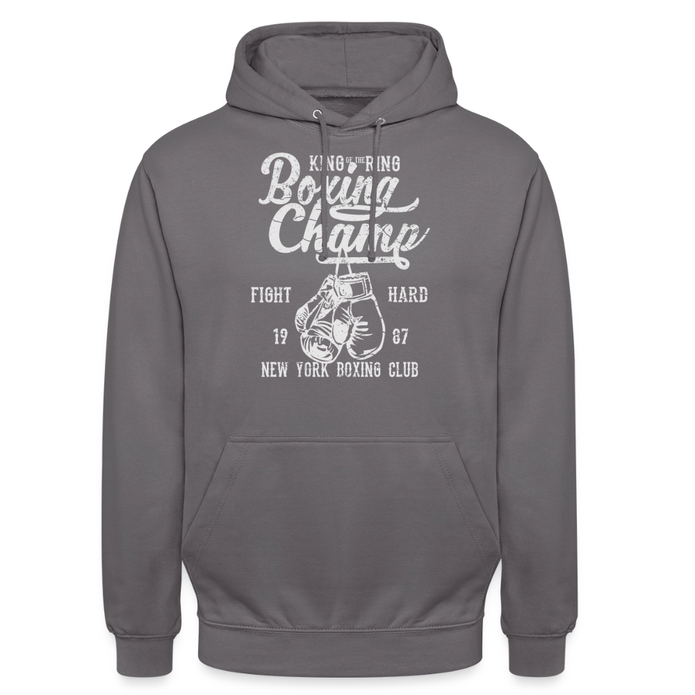 Boxing Champ Hoodie - elephant grey