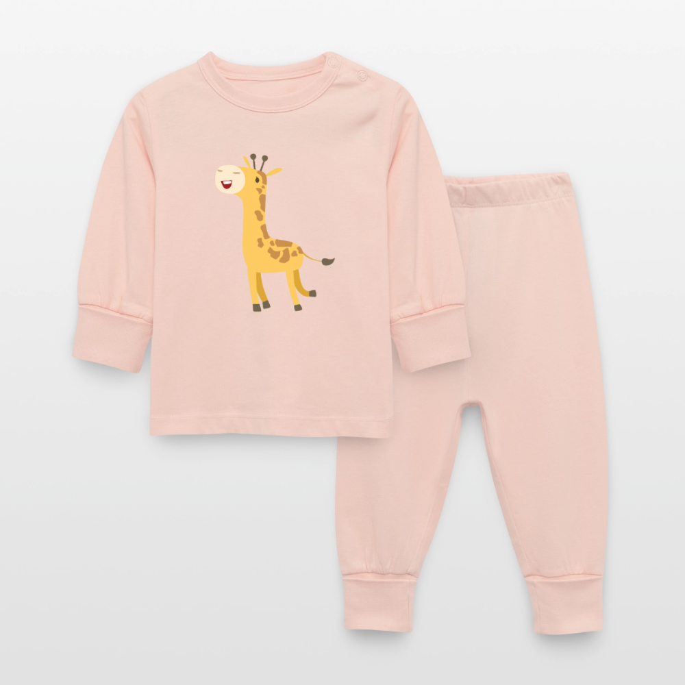 Giraffe Baby Schlafanzug - crystal pink