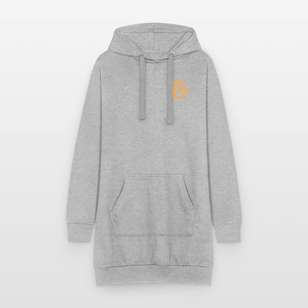 adligemotivations Logo Hoodie-Kleid - heather grey