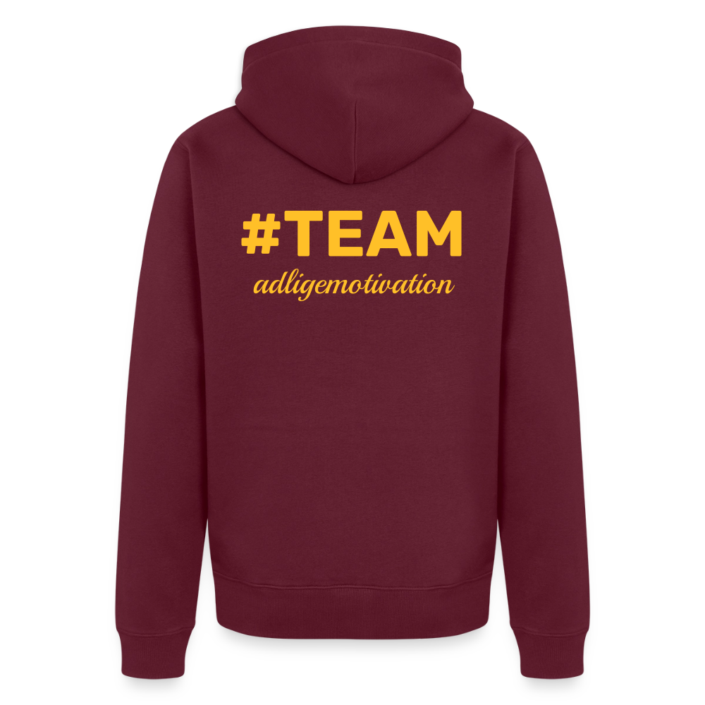#TEAM adligemotivation Premium Logo Sweatjacke - burgundy