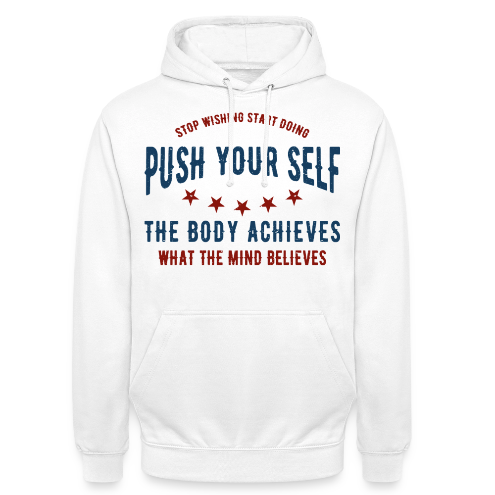 PUSH YOUR SELF Hoodie - white