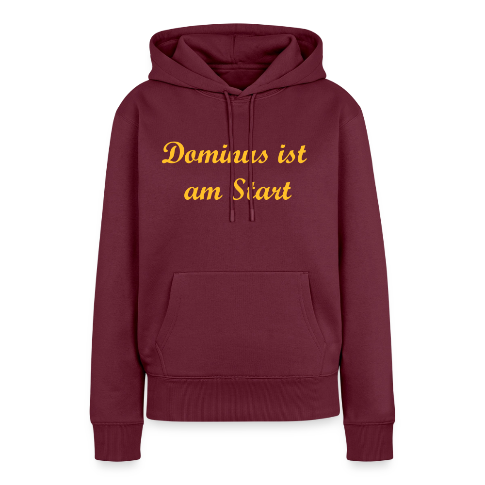 Dominus ist am Start Premium Hoodie Woman - burgundy