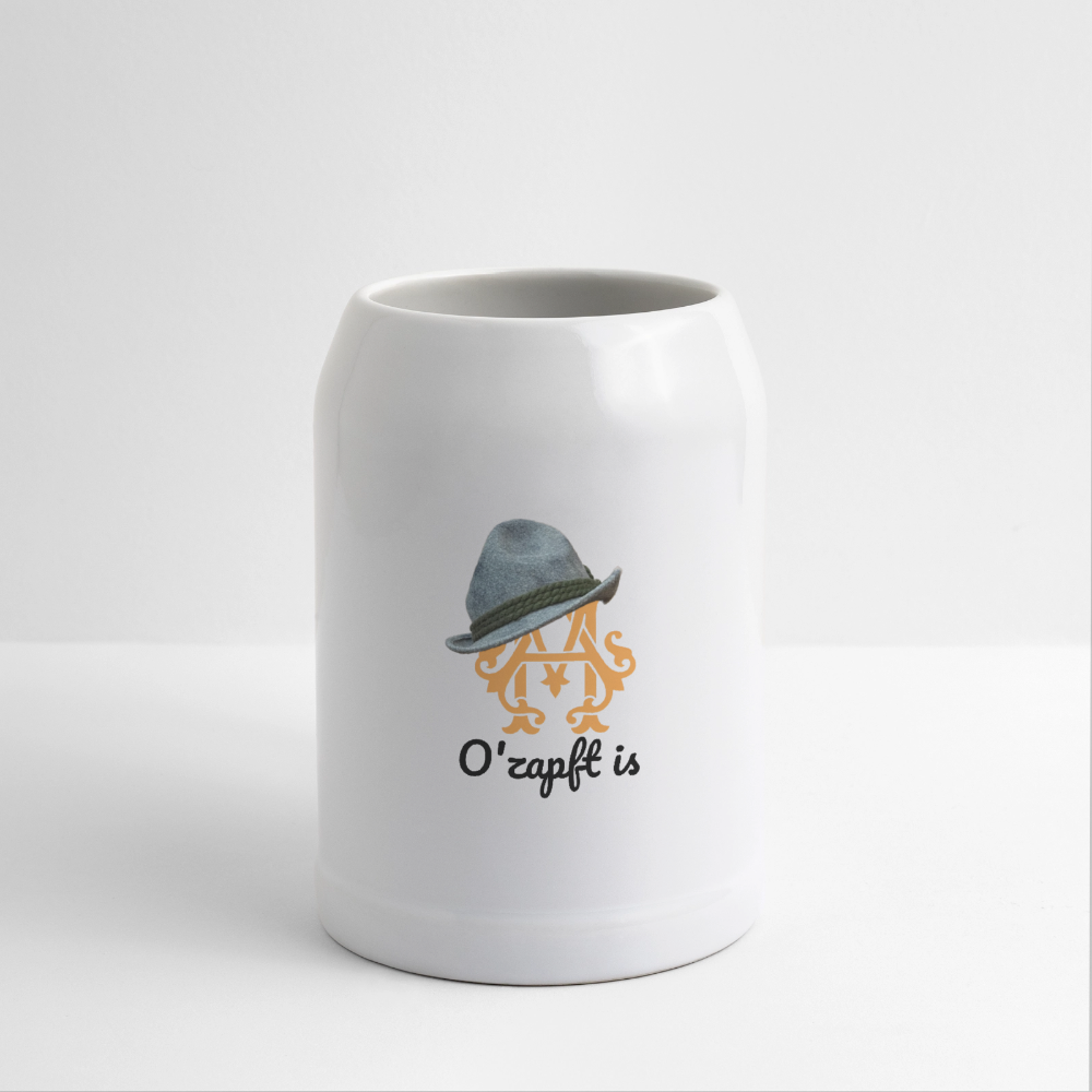 O´zapft is Bierkrug - white