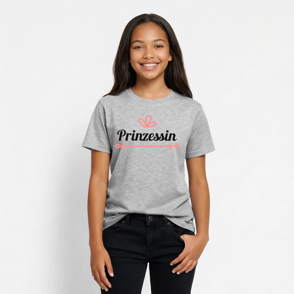Prinzessin T-Shirt Teenager - heather grey