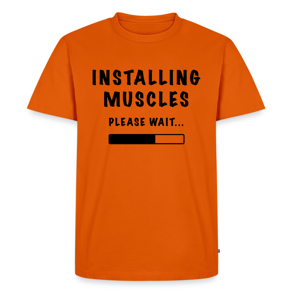 INSTALLING MUSCLES Premium Logo T-Shirt - orange 