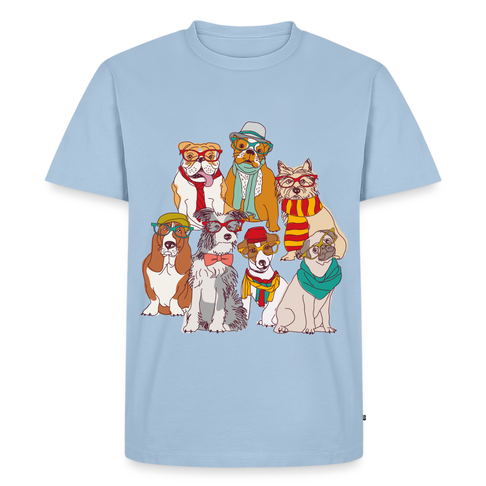 Hunde mit Brille Premium T-Shirt - light blue