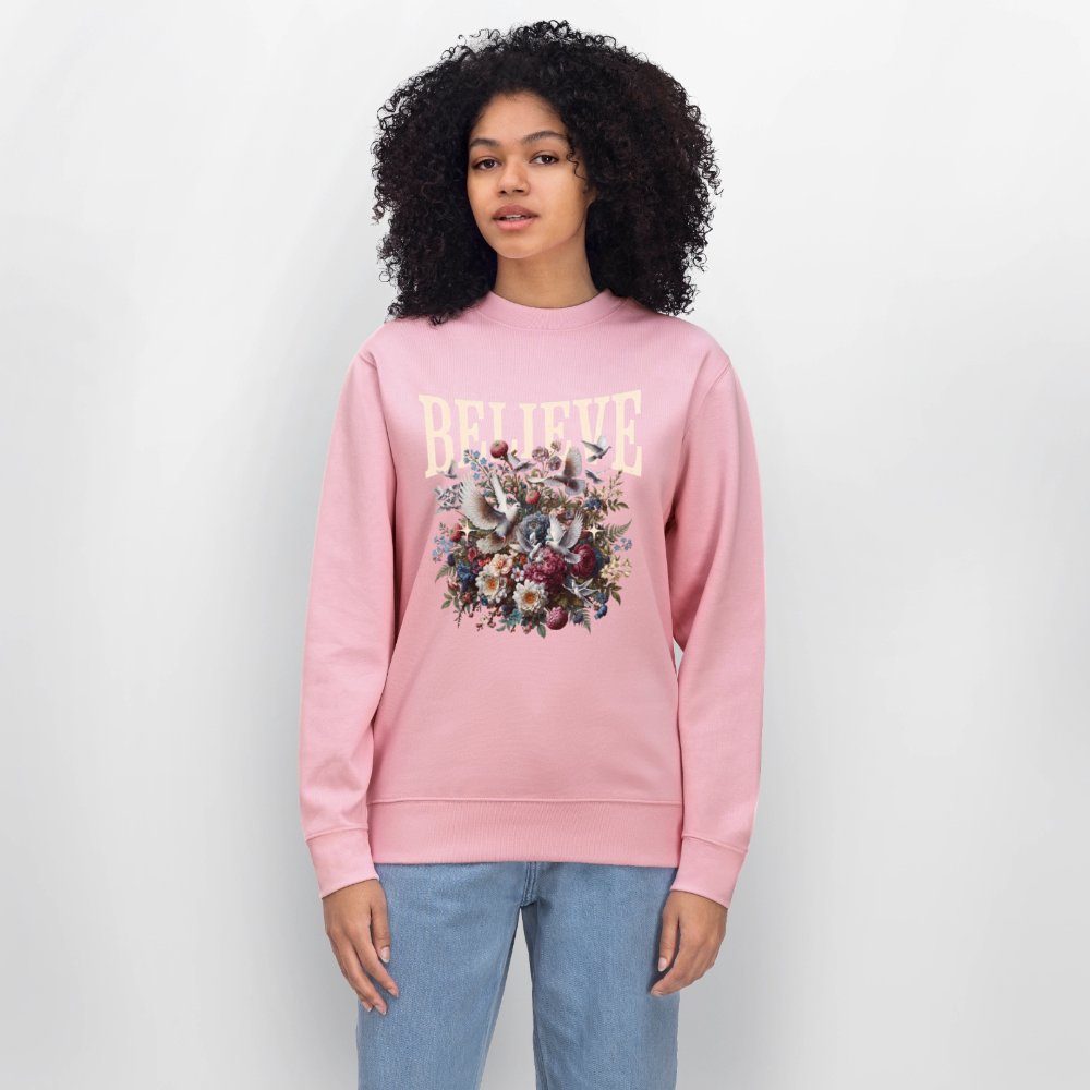 BELIEVE Premium Sweatshirt - cotton pink