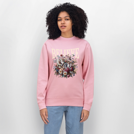 BELIEVE Premium Sweatshirt - cotton pink