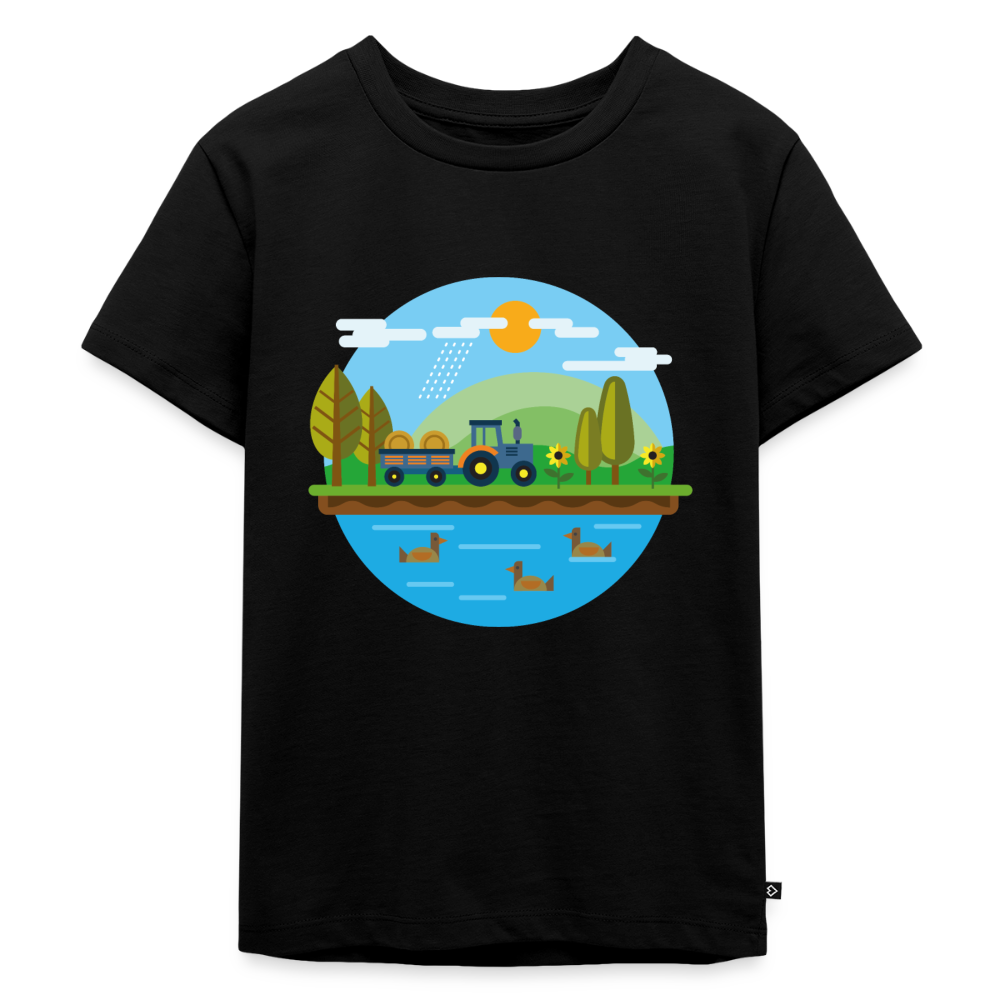 Bauernhof Premium Kinder T-Shirt - black