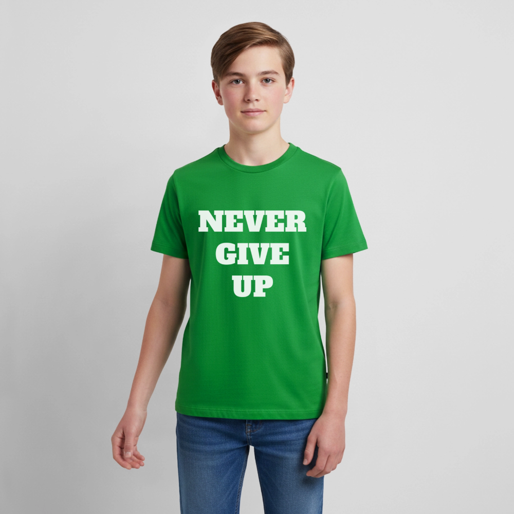 Never give up Premium Teenager T-Shirt - green