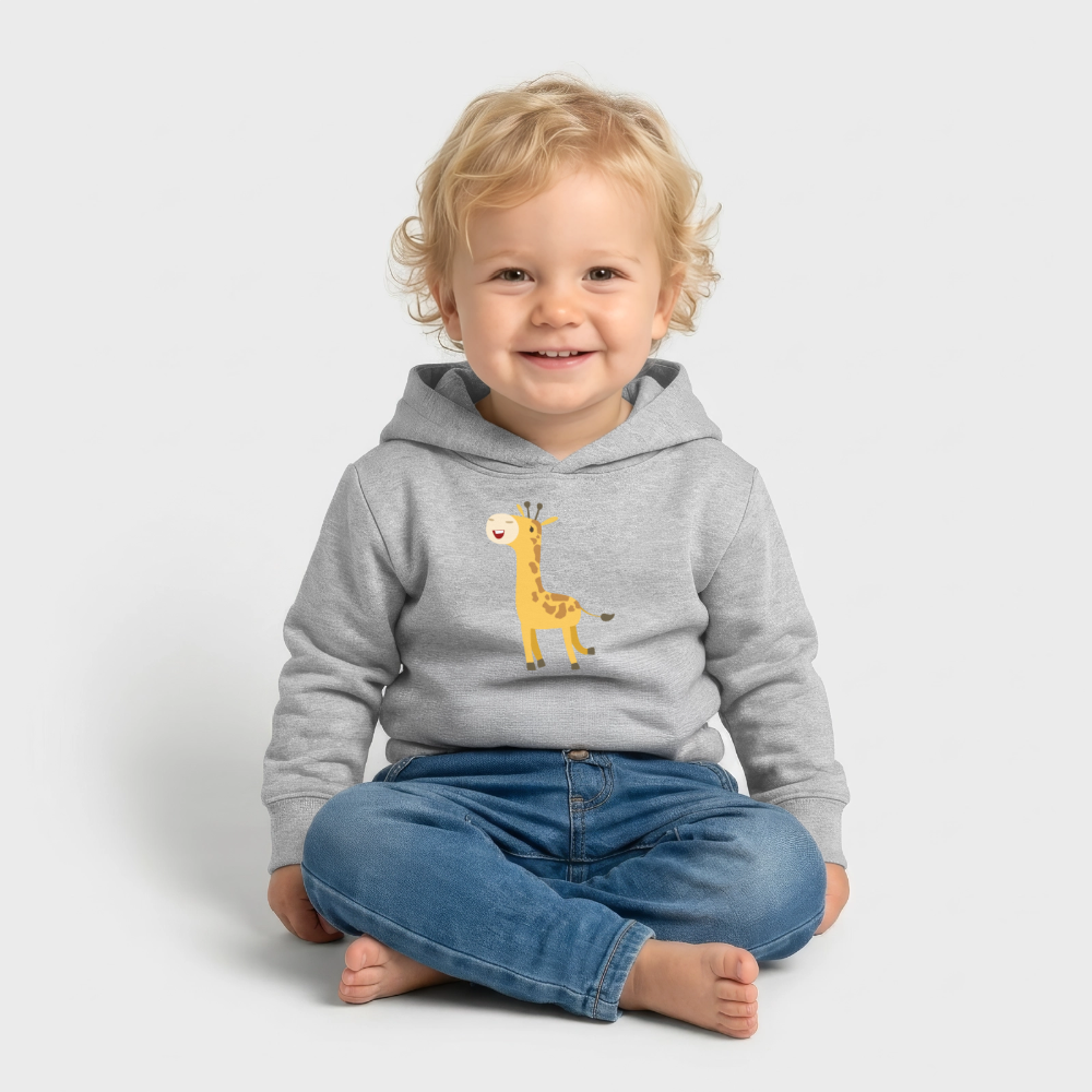 Giraffe Premium Baby Hoodie - heather grey