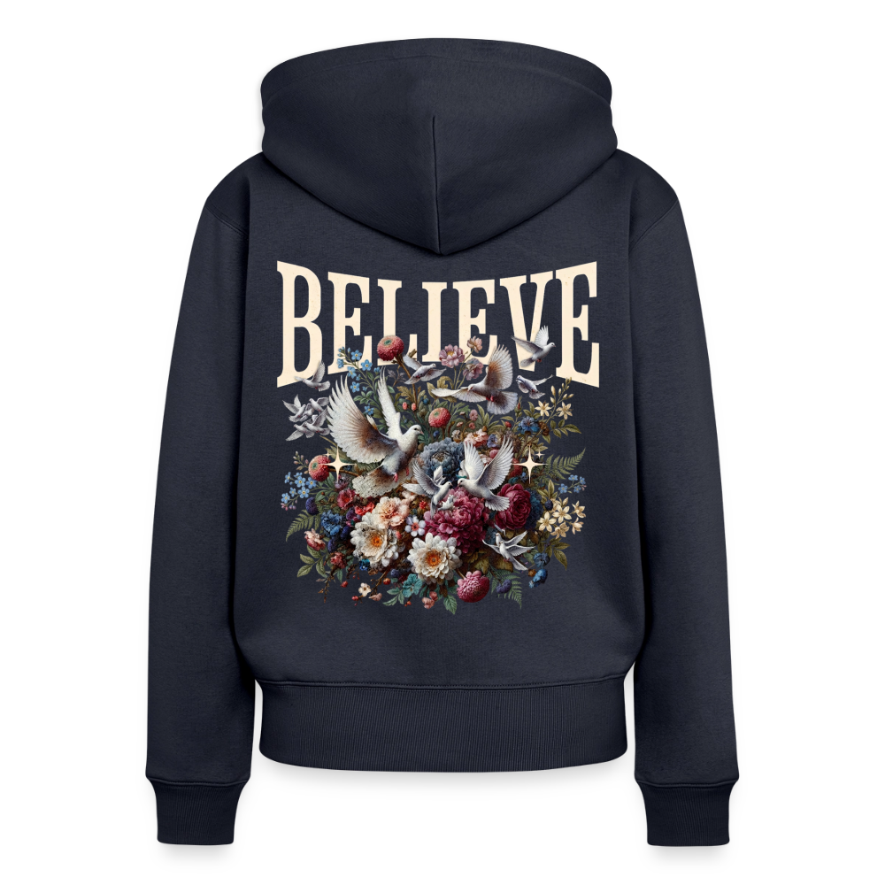 BELIEVE Premium Kapuzenjacke - navy