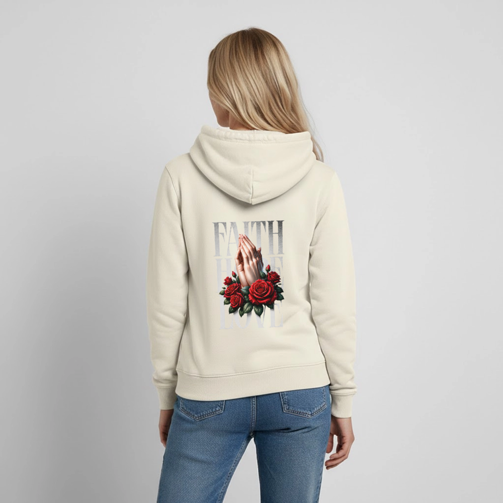 FAITH, HOPE, LOVE Hoodie - vanilla