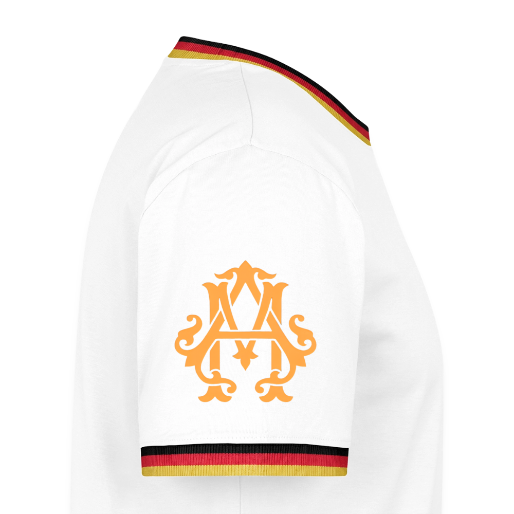 Fitness Man Kontrast T-Shirt - white/tricolour