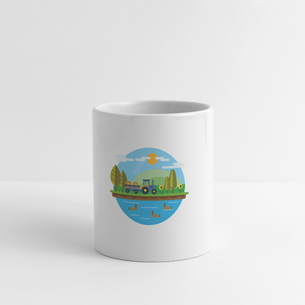 Bauernhof Keramiktasse - white