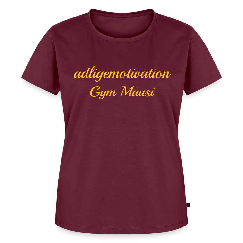 Gym Mausi Premium  T-Shirt - burgundy