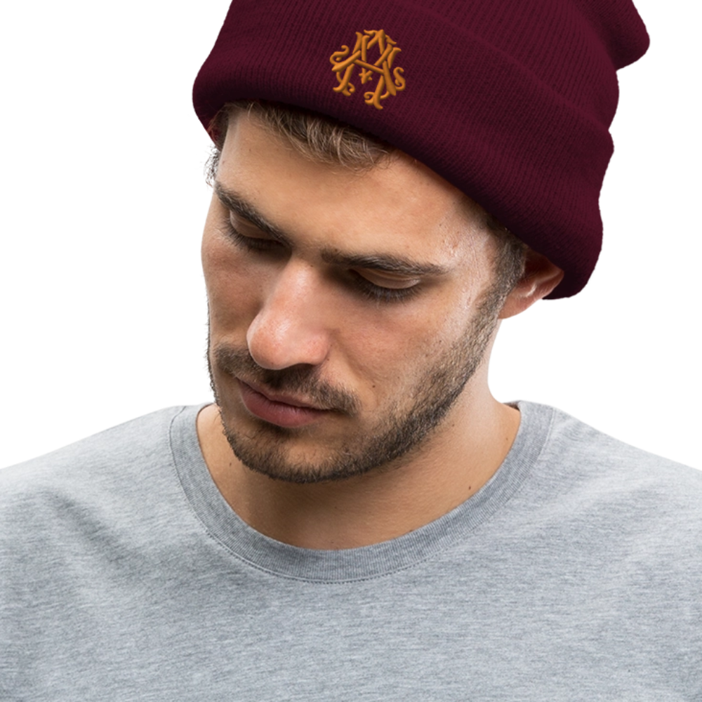 adligemotivations Logo Wintermütze - burgundy
