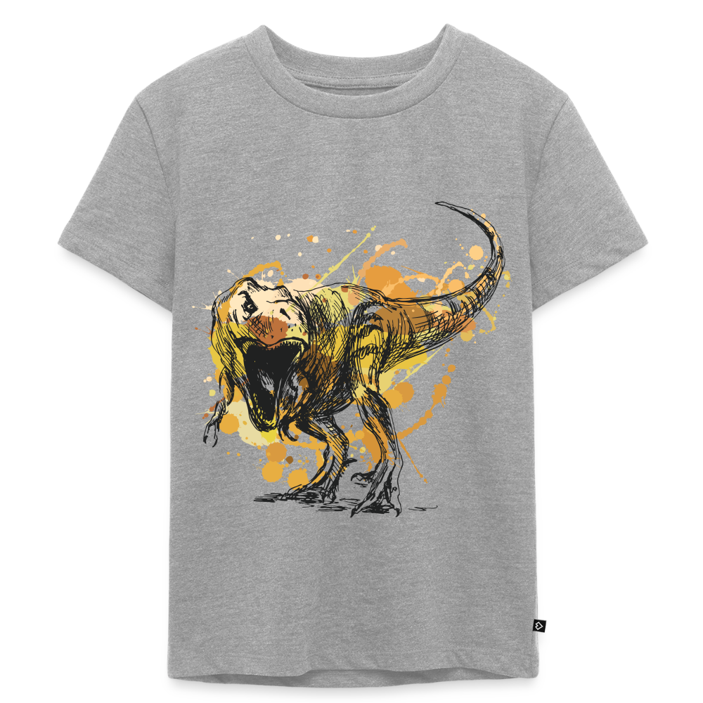 Dinosaurier Premium Kinder T-Shirt - heather grey