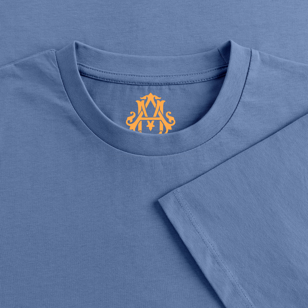 Zitat Aufdruck Premium T-Shirt - stone blue