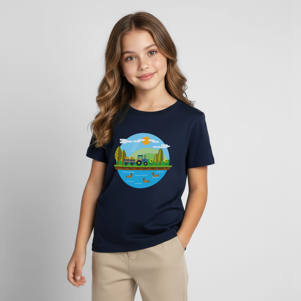 Bauernhof Kinder T-Shirt - navy
