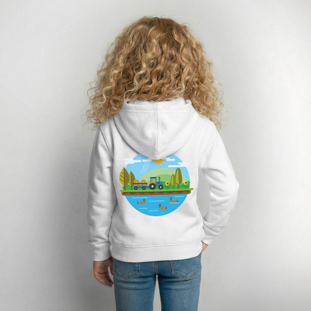 Bauernhof Kinder Hoodie - white