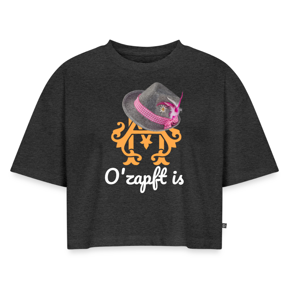O´zapft is Premium Cropped T-Shirt - heather anthracite