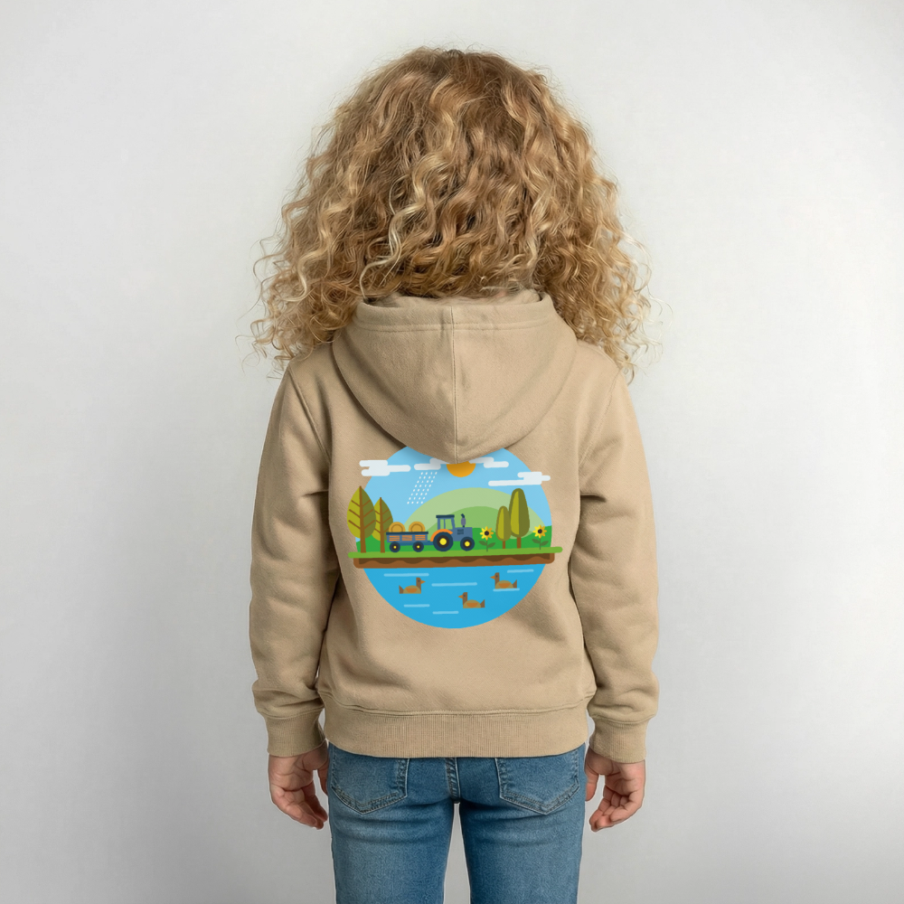 Bauernhof Kinder Hoodie - sand