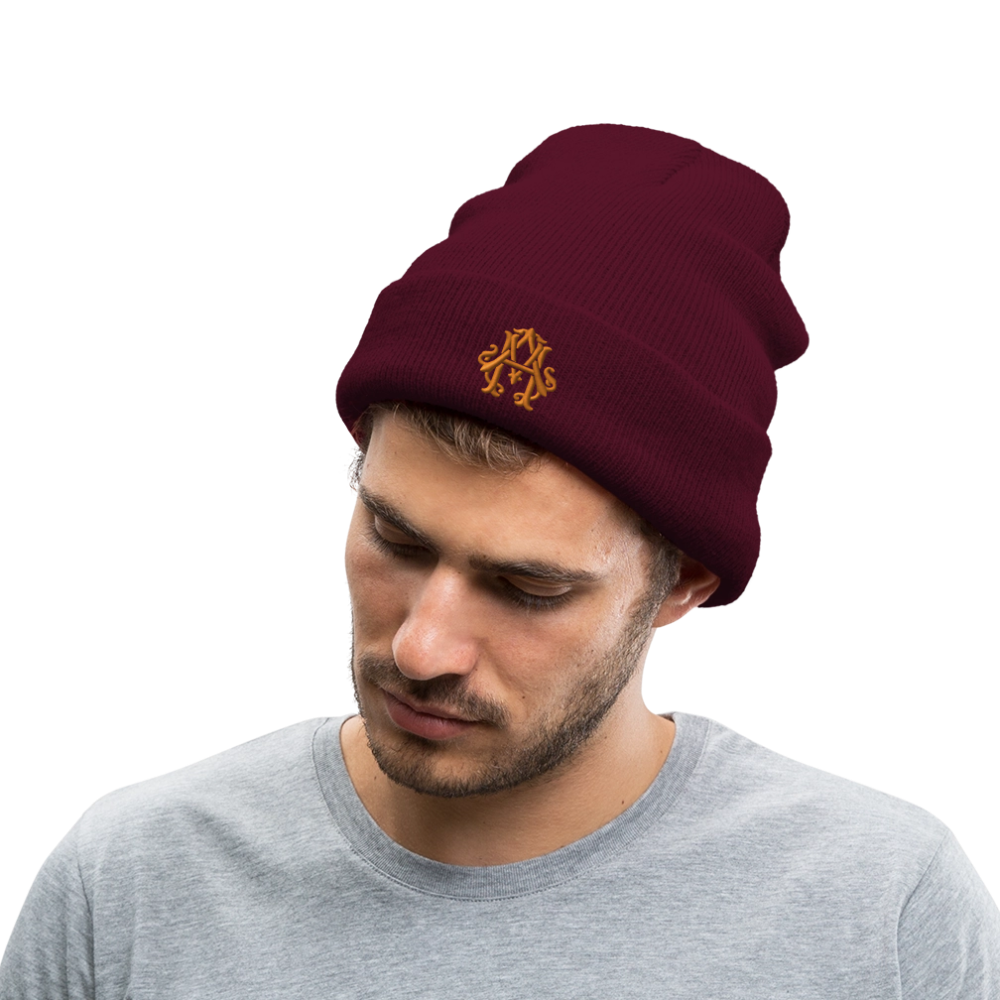 adligemotivations Logo Wintermütze - burgundy