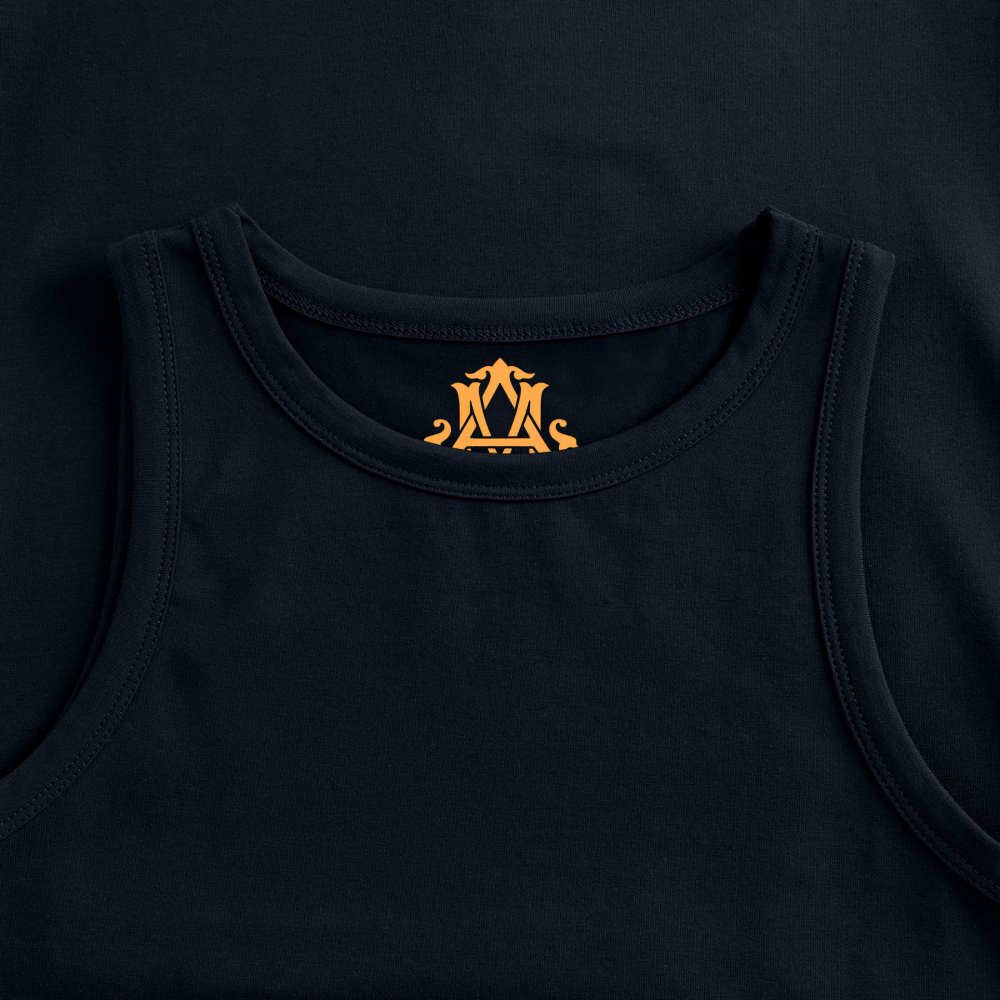 Premium Cropped  Tank Top - navy