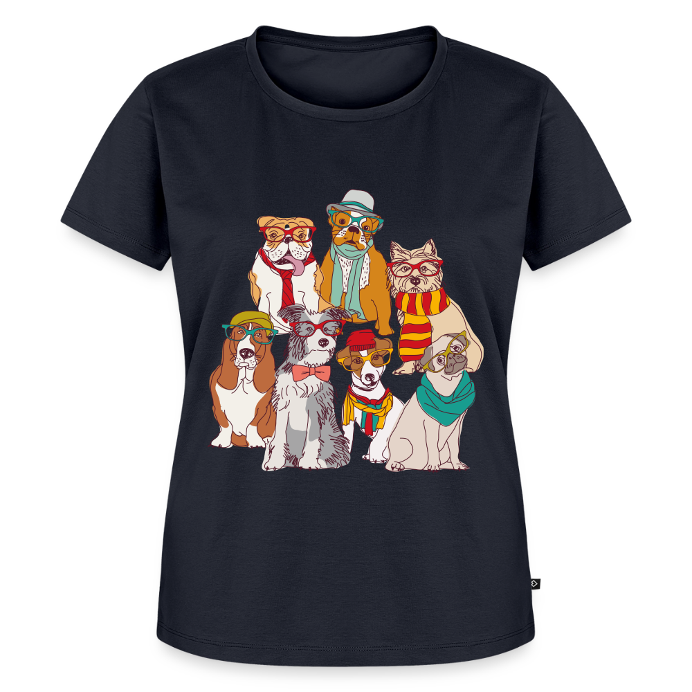 Hunde mit Brille Premium T-Shirt - navy