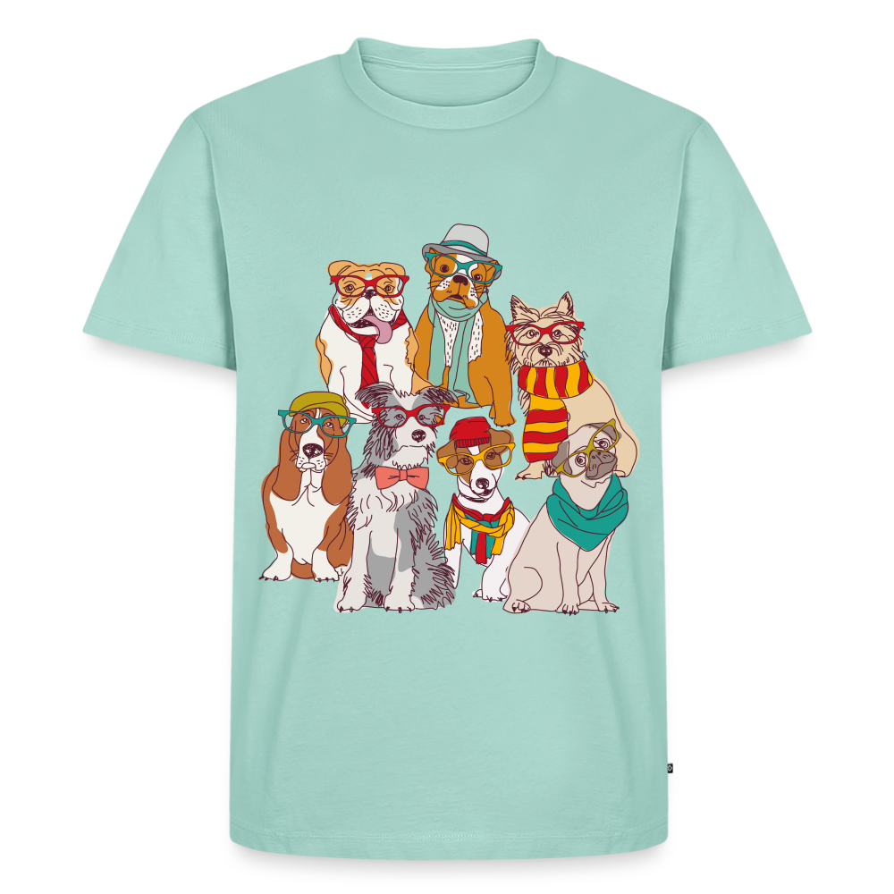 Hunde mit Brille Premium T-Shirt - mint 