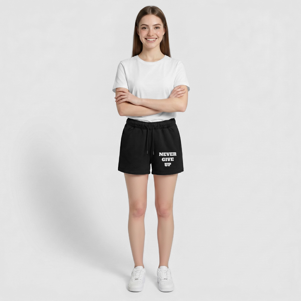 NEVER GIVE UP Premium Short - black