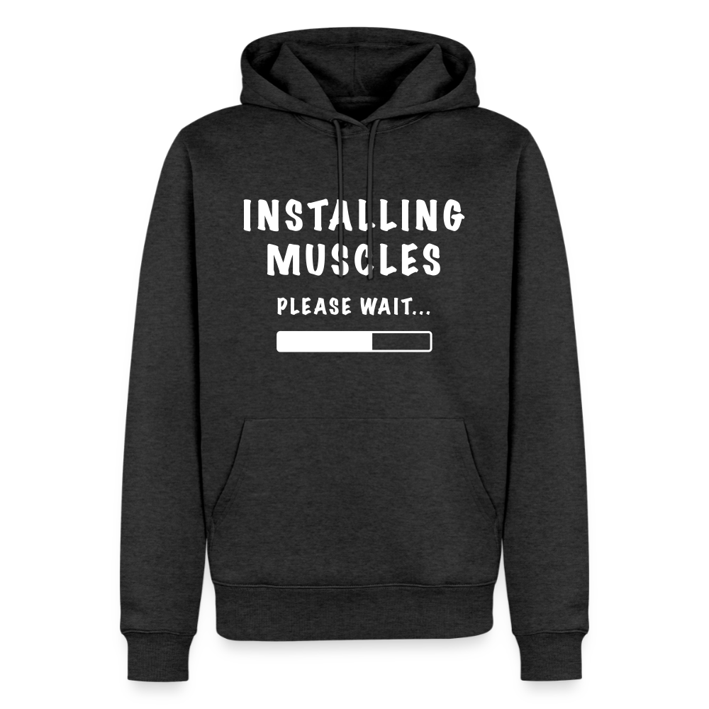 INSTALLUNG MUSCLES Premium Hoodie - heather anthracite