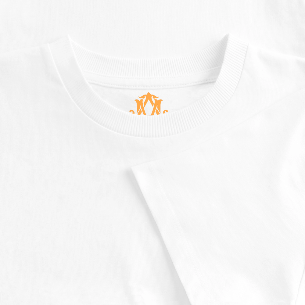 adligemotivations Logo Oversized Cropped T-Shirt Premium Woman - white