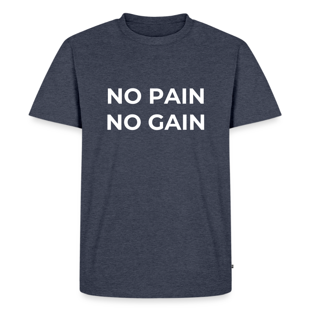 NO PAIN NO GAIN T-Shirt - heather denim