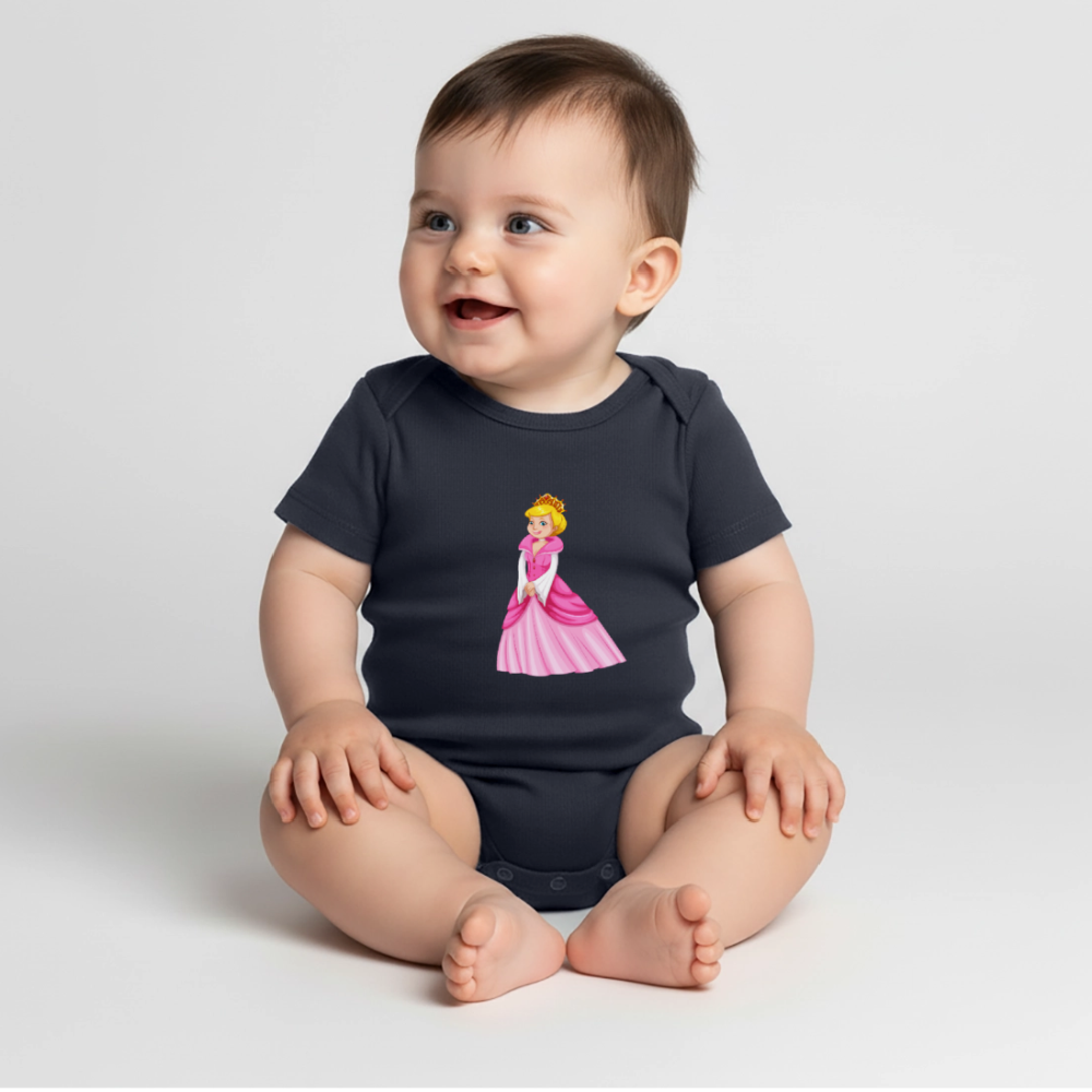 Prinzessin Premium Baby Kurzarm-Body - navy