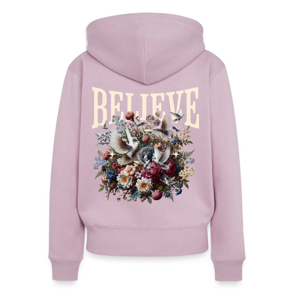 BELIEVE Premium Kapuzenjacke - dusky pink