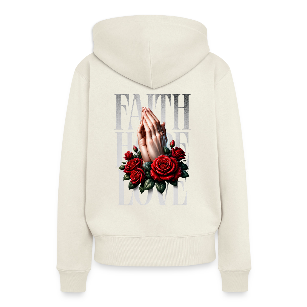 FAITH, HOPE, LOVE Premium Hoodie - off white