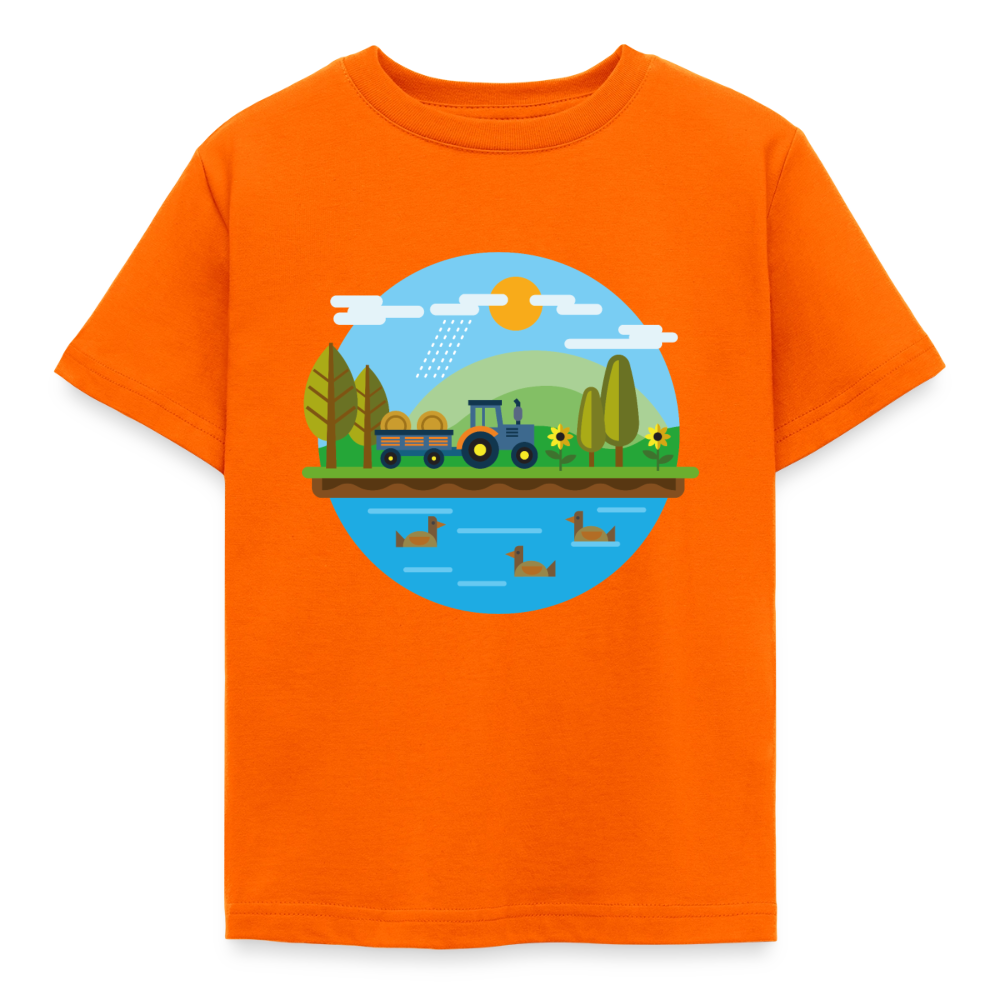Bauernhof Kinder T-Shirt - orange