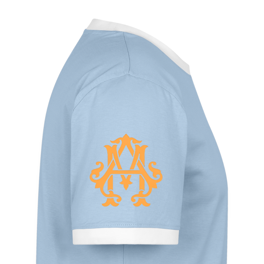 Fitness Man Kontrast T-Shirt - light blue/white 