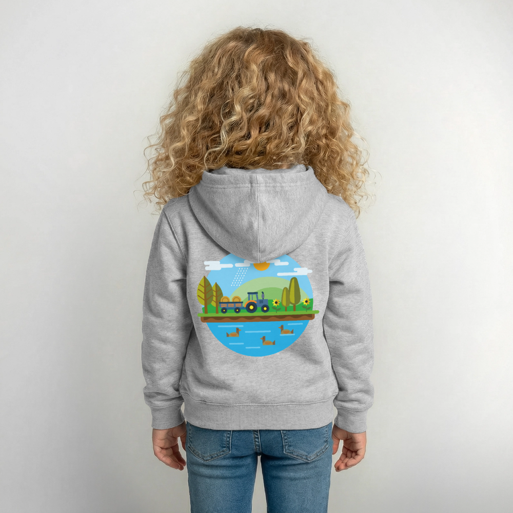 Bauernhof Kinder Hoodie - light heather grey