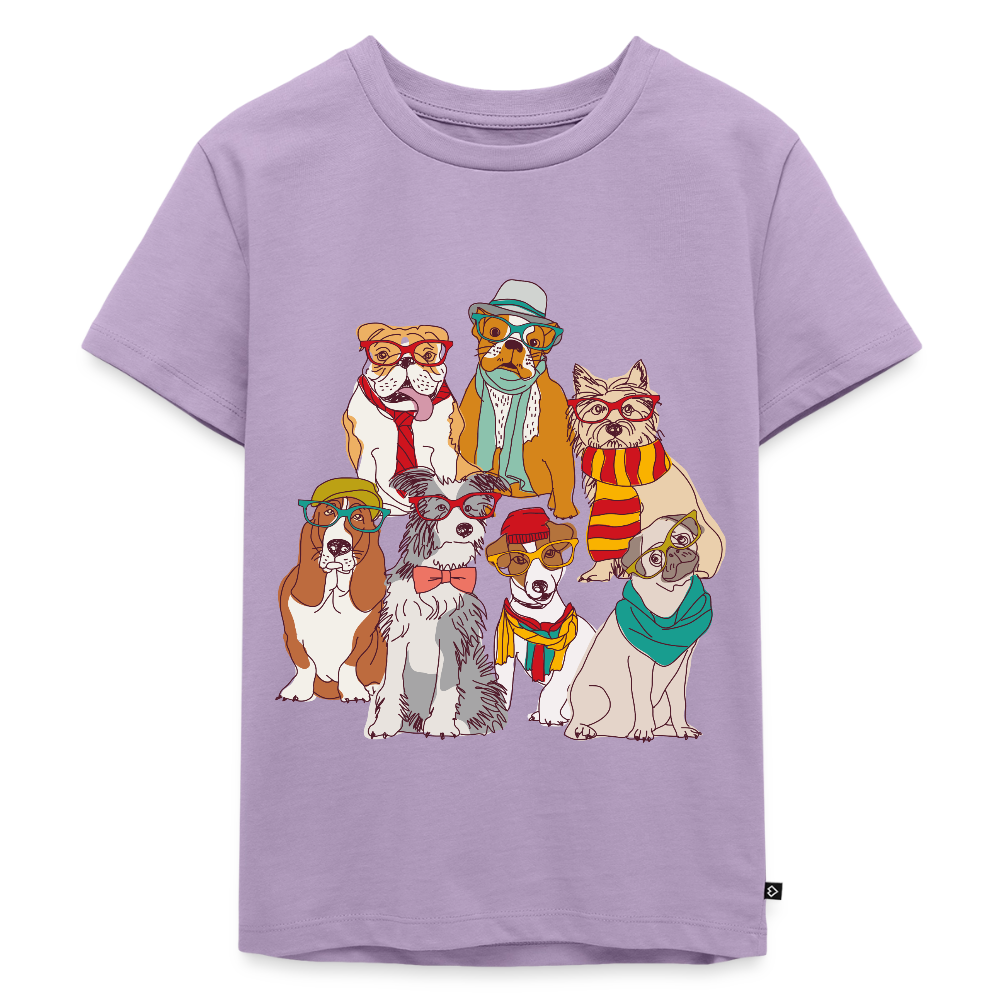 Hunde mit Brille Premium Kinder T-Shirt - lavender