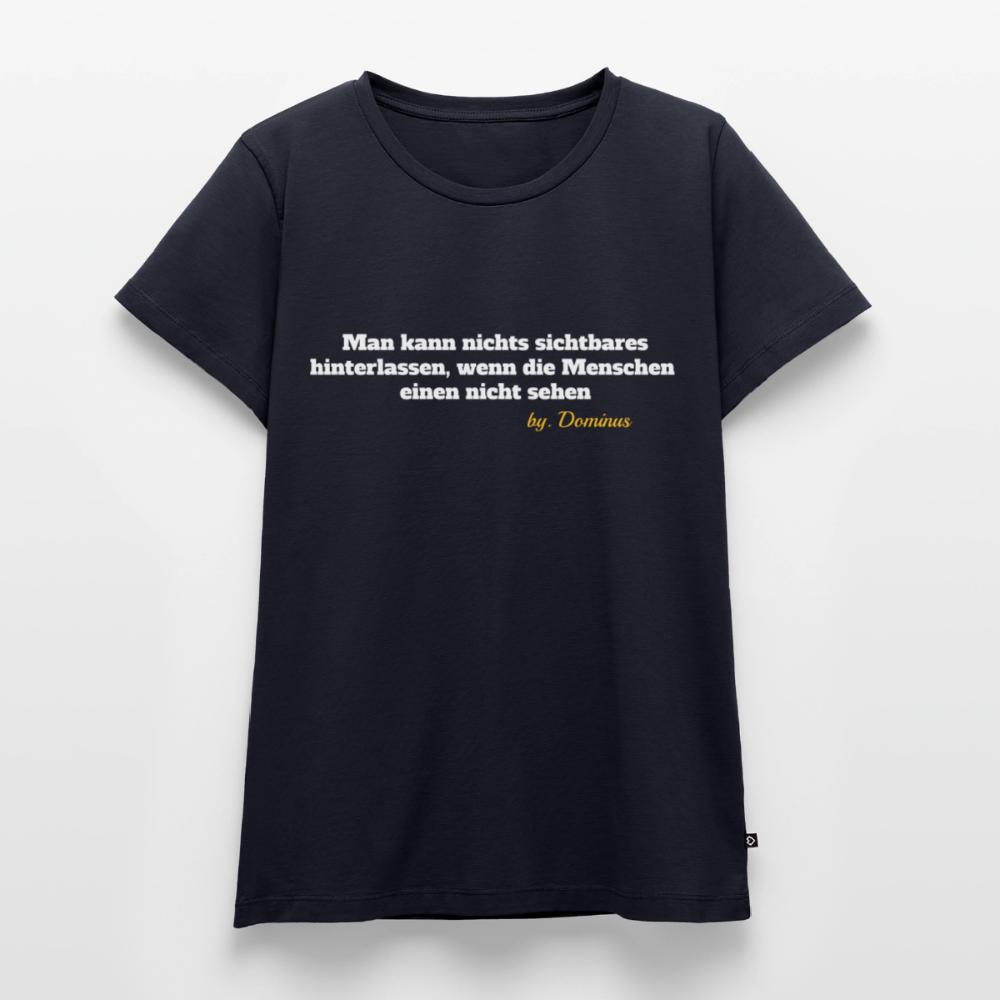 Zitat Aufdruck Premium T-Shirt Women - navy