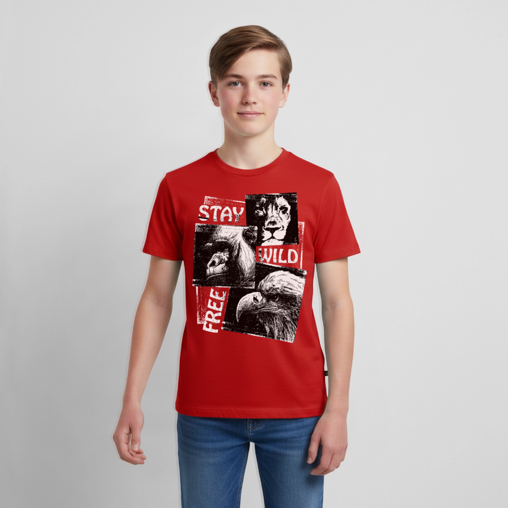 STAY WILD Premium Teenager T-Shirt - red